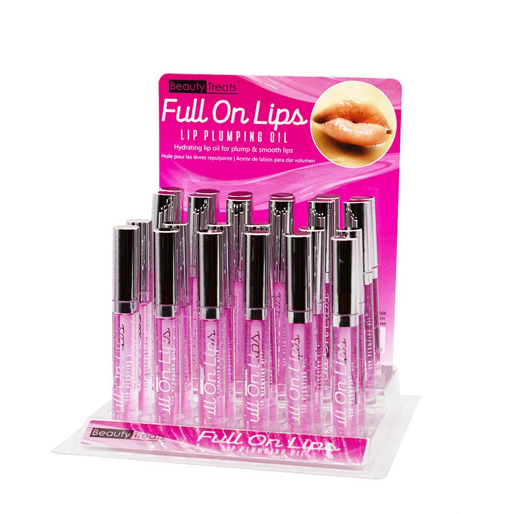 BT - 556 Full On Lips Lip Plumping Oil : 24 PCS - CosmeticholicBeauty TreatsBT556LipsBeauty Treats 556 Full On Lips Lip Plumping Oil Cosmetic Wholesale - Cosmeticholic