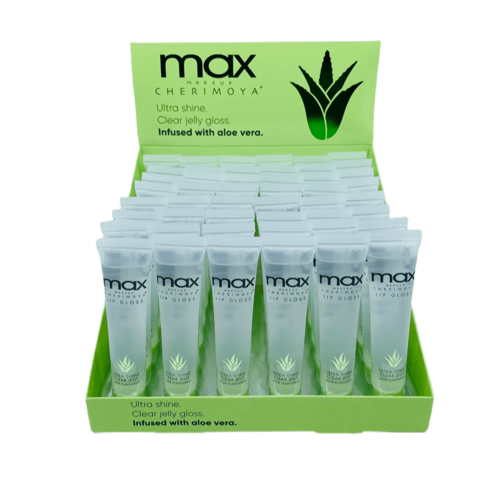 CH - MLAL8434 - P : MAX Lip Gloss - Ultra Shine Clear Jelly Gloss/Infused with Aloe Vera 4 DZ - CosmeticholicCherimoyaCHMLAL8434-PLipsCH - MLAL8434 - P : MAX Lip Gloss - Ultra Shine Clear Jelly Gloss/Infused with Aloe Vera 4 DZ