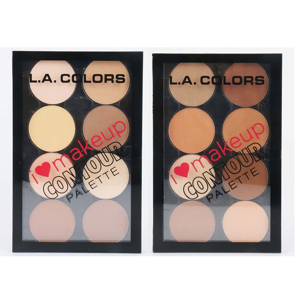 L.A. COLORS I Heart Makeup Contour Palette C30352 Light to Medium & C30353 Medium to Deep wholesale - Cosmeticholic
