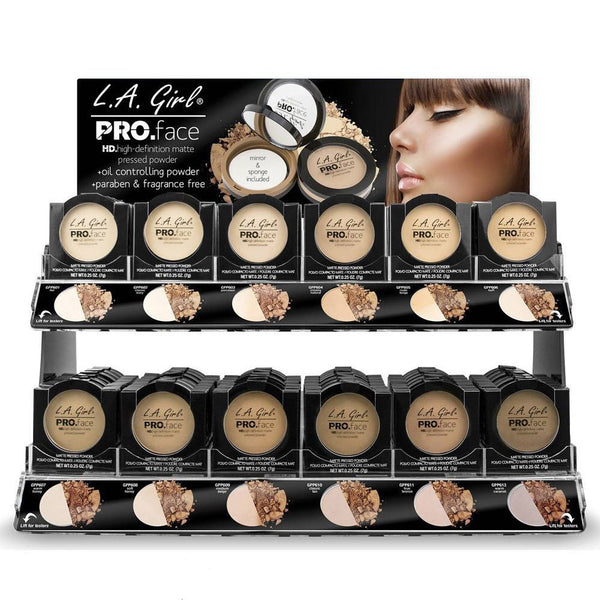 GCD198.1: Pro Face Matte Pressed Powder Display Set 144 PC + 12 Tester - CosmeticholicL.A. GirlGCD198FaceGCD198.1: Pro Face Matte Pressed Powder Display Set 144 PC + 12 Tester