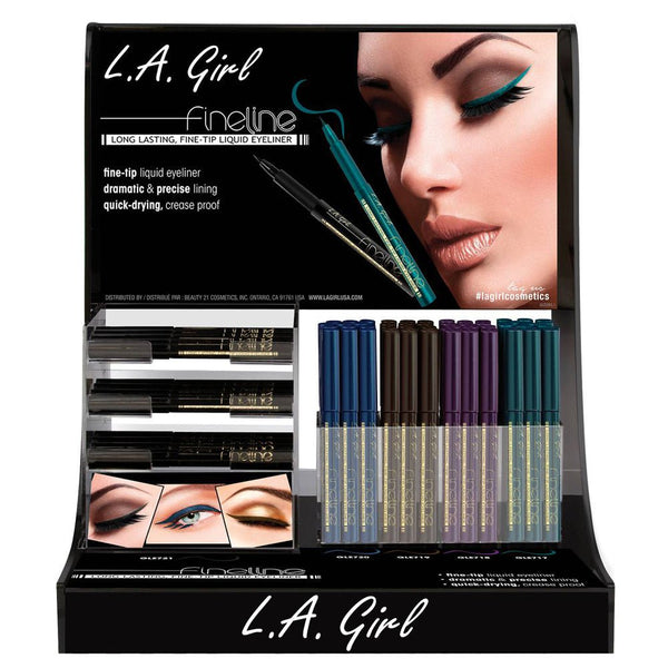 GCD265.1 : Fineline Eyeliner Display Set 90 PC - CosmeticholicL.A. GirlGCD265.1EyesGCD265.1 : L.A. Girl Fineline Eyeliner Display Wholesale - Cosmeticholic