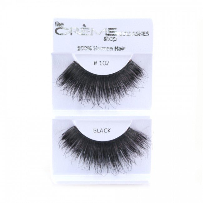Human Hair Eyelashes 102 - 1DZ Pack - CosmeticholicThe Creme ShopEyesThe Creme Shop 100% Human Hair Eyelashes 102 Wholesale - Cosmeticholic