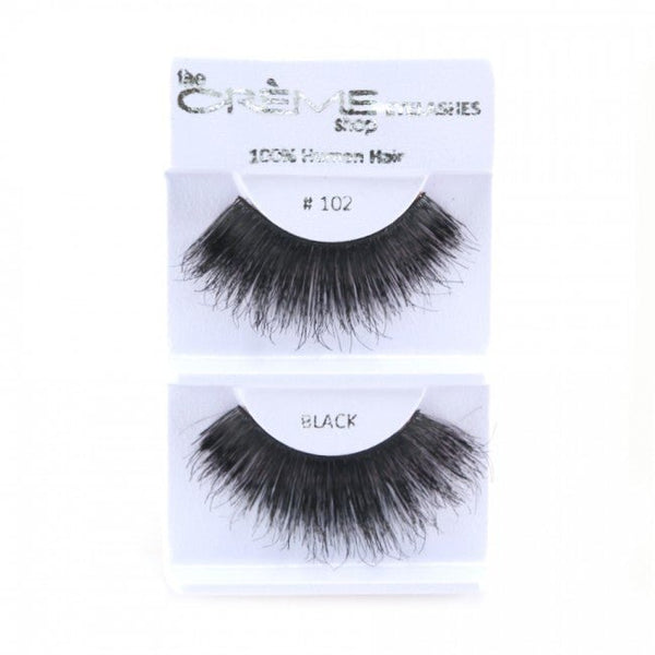 Human Hair Eyelashes 102 - 1DZ Pack - CosmeticholicThe Creme ShopEyesThe Creme Shop 100% Human Hair Eyelashes 102 Wholesale - Cosmeticholic