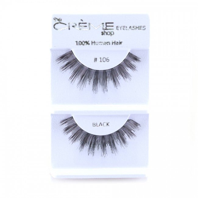 Human Hair Eyelashes 106 - 1DZ Pack - CosmeticholicThe Creme ShopEyesThe Creme Shop 100% Human Hair Eyelashes 106 Wholesale - Cosmeticholic