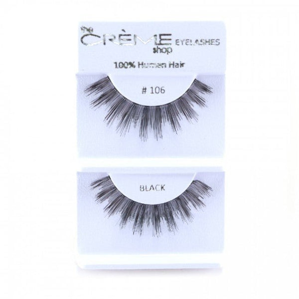 Human Hair Eyelashes 106 - 1DZ Pack - CosmeticholicThe Creme ShopEyesThe Creme Shop 100% Human Hair Eyelashes 106 Wholesale - Cosmeticholic