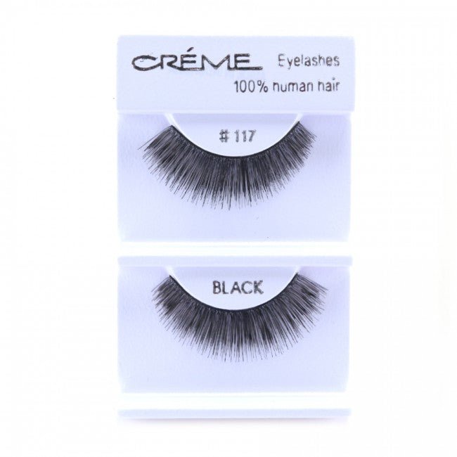Human Hair Eyelashes 117 - 1DZ Pack - CosmeticholicThe Creme ShopEyesThe Creme Shop 100% Human Hair Eyelashes 117 Wholesale - Cosmeticholic