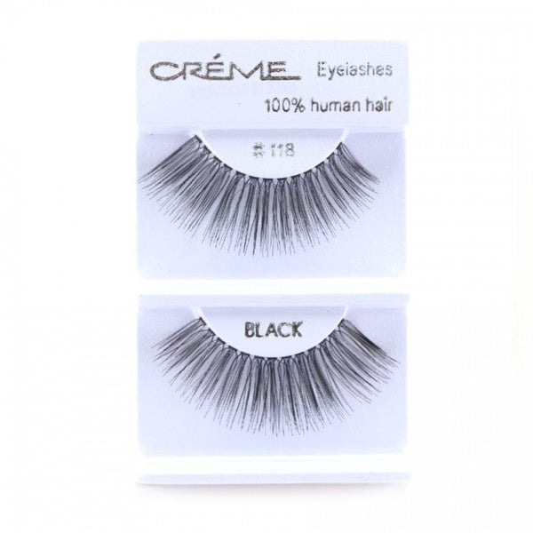 Human Hair Eyelashes 118 - 1DZ Pack - CosmeticholicThe Creme ShopEyesThe Creme Shop 100% Human Hair Eyelashes 118 Wholesale - Cosmeticholic