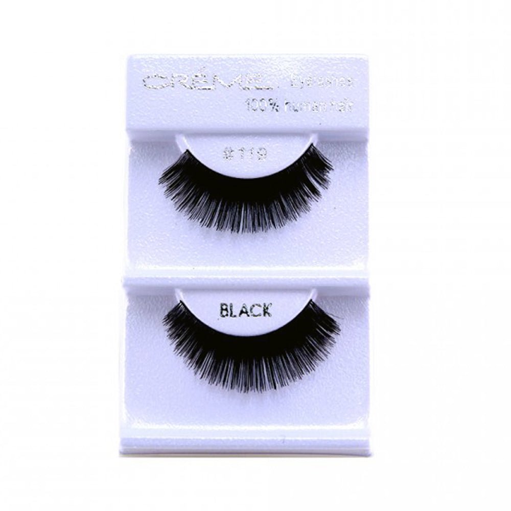 Human Hair Eyelashes 119 - 1DZ Pack - CosmeticholicThe Creme ShopEyesThe Creme Shop 100% Human Hair Eyelashes 119 Wholesale - Cosmeticholic