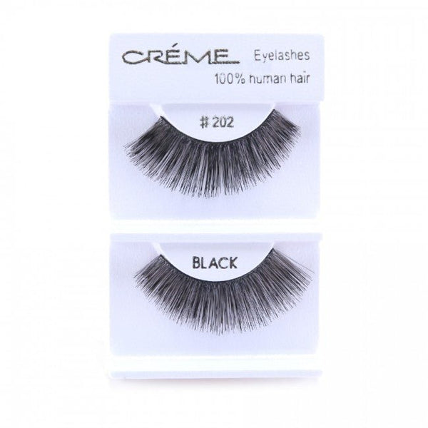 Human Hair Eyelashes 202 - 1DZ Pack - CosmeticholicThe Creme ShopEyesThe Creme Shop 100% Human Hair Eyelashes 202 Wholesale - Cosmeticholic