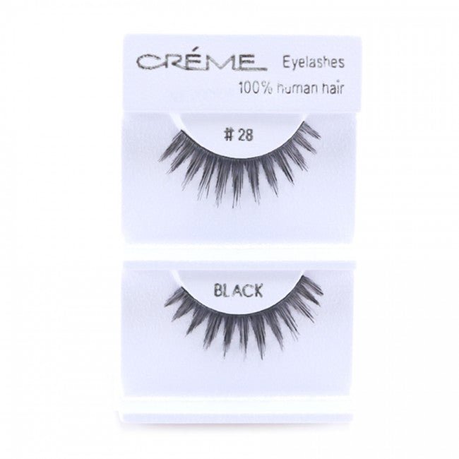 Human Hair Eyelashes 28 - 1DZ Pack - CosmeticholicThe Creme ShopEyesThe Creme Shop 100% Human Hair Eyelashes 28 Wholesale - Cosmeticholic