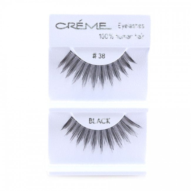Human Hair Eyelashes 38 - 1DZ Pack - CosmeticholicThe Creme ShopEyesThe Creme Shop 100% Human Hair Eyelashes 38 Wholesale - Cosmeticholic