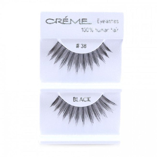 Human Hair Eyelashes 38 - 1DZ Pack - CosmeticholicThe Creme ShopEyesThe Creme Shop 100% Human Hair Eyelashes 38 Wholesale - Cosmeticholic
