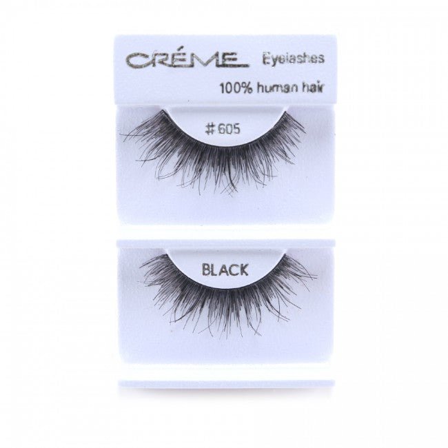 Human Hair Eyelashes 605 - 1DZ Pack - CosmeticholicThe Creme ShopEyesThe Creme Shop Eyelashes 605 100% Human Hair Wholesale - Cosmeticholic