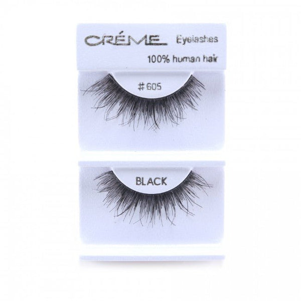 Human Hair Eyelashes 605 - 1DZ Pack - CosmeticholicThe Creme ShopEyesThe Creme Shop Eyelashes 605 100% Human Hair Wholesale - Cosmeticholic