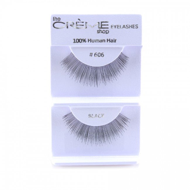 Human Hair Eyelashes 606 - 1DZ Pack - CosmeticholicThe Creme ShopEyesThe Creme Shop 100% Human Hair Eyelashes 606 Wholesale - Cosmeticholic