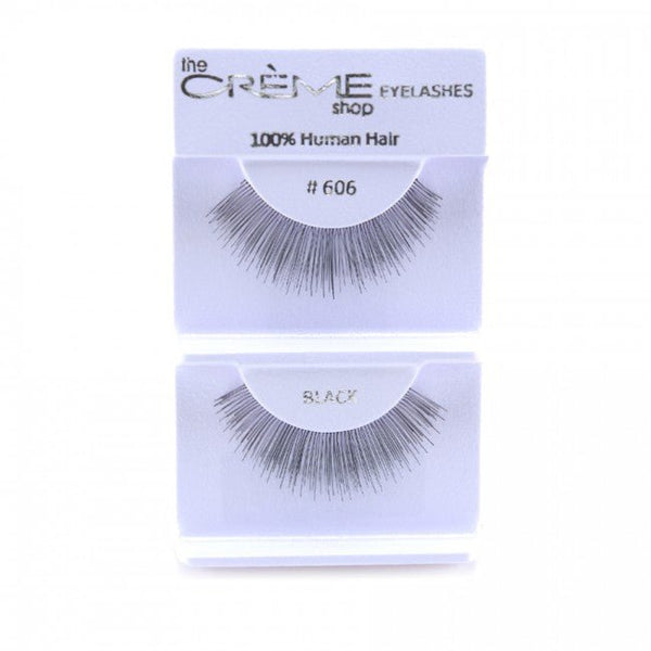 Human Hair Eyelashes 606 - 1DZ Pack - CosmeticholicThe Creme ShopEyesThe Creme Shop 100% Human Hair Eyelashes 606 Wholesale - Cosmeticholic