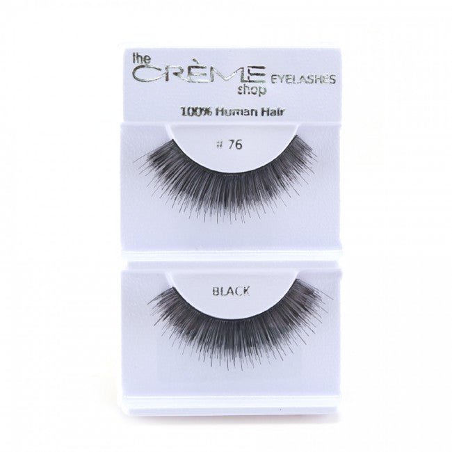 Human Hair Eyelashes 76 - 1DZ Pack - CosmeticholicThe Creme ShopEyesThe Creme Shop 100% Human Hair Eyelashes 76 Wholesale - Cosmeticholic