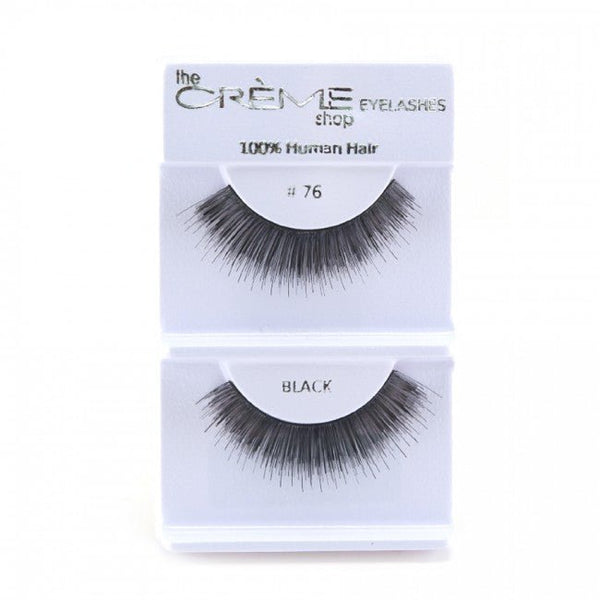 Human Hair Eyelashes 76 - 1DZ Pack - CosmeticholicThe Creme ShopEyesThe Creme Shop 100% Human Hair Eyelashes 76 Wholesale - Cosmeticholic