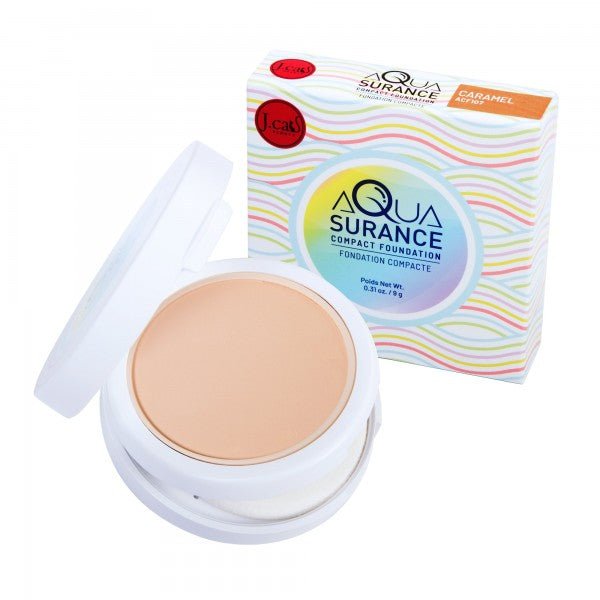 JC - ACF : Aquasurance Compact Foundation 12 SHADES - 3 PC - CosmeticholicJ CatACF-0FaceACF100 PorcelainACF : J Cat Aquasurance Compact Foundation Wholesale - Cosmeticholic