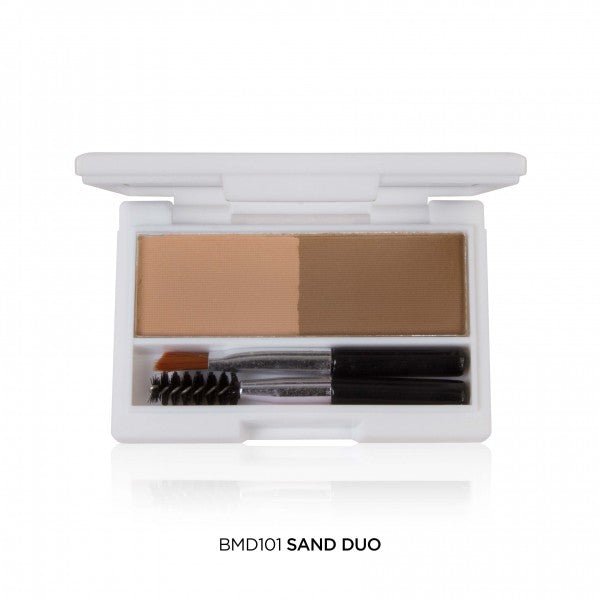 JC - BMD: Brow - Mazing Duo 6 PC - CosmeticholicJ CatBMD-1EyesBMD101 Sand DuoBMD101 Sand Duo J Cat Brow - Mazing Duo Eyebrow Kit Wholesale - Cosmeticholic