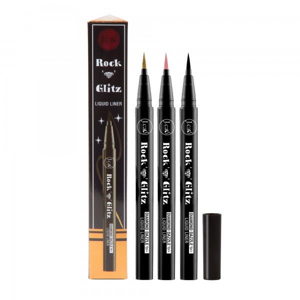 JC - RG : Rock 'N' Glitz Diamond Dazzle Liquid Liner 6 PC - CosmeticholicJ CatRG-1EyesRG101 Black DiamondJC - RG : Rock 'N' Glitz Diamond Dazzle Liquid Liner 6 PC