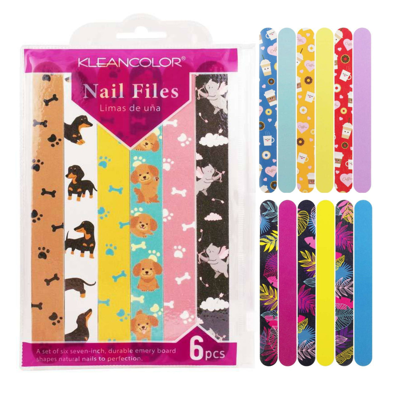 KC - NF415 6 - Piece Nail File Set W/ Pouch : 2 DZ - CosmeticholicKleancolorKCNF415Tools & BrushesKC - NF415 6 - Piece Nail File Set W/ Pouch : 2 DZ