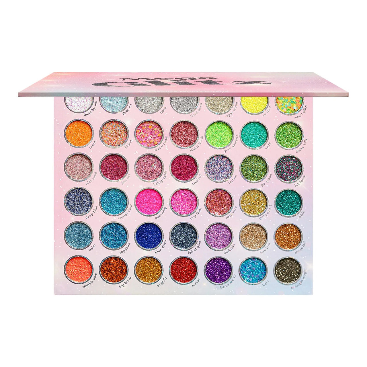 KR - ES108.2 Mega Glitz 42 Creative Beauty Palette : 6 PC - CosmeticholickaraKRES1082EyesKR - ES108.2 Mega Glitz 42 Creative Beauty Palette : 6 PC