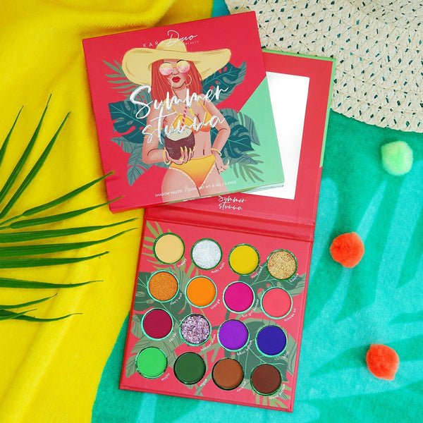 KR - ES89 : Summer Stunna - 16 Color Shadow Palette 3 PC - CosmeticholickaraKRES89EyesKR - ES89 : Summer Stunna - 16 Color Shadow Palette 3 PC