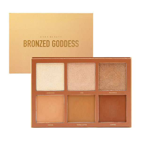 KR - HL20 : Bronzed goddess - Highlighter & Bronzer 6 PC - CosmeticholickaraKRHL20FaceKara HL20 : Bronzed Goddess - Highlight & Bronzer Wholesale - Cosmeticholic