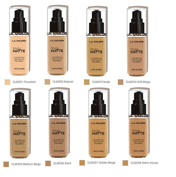 LAC - CLM Truly Matte Foundation : 3PC - CosmeticholicL.A. COLORSLACCLM-1FaceCLM351 - PorcelainLAC - CLM Truly Matte Foundation : 3PC