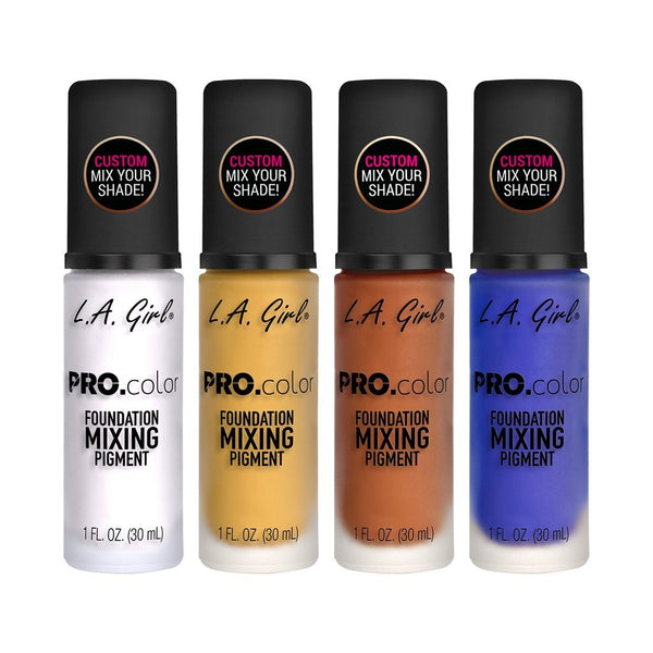 LAG - GLM Pro Color Foundation Mixing Pigment 4 SHADES : 3 PC - CosmeticholicL.A. GirlLAGGLM711FaceGLM711 WhiteLAG - GLM Pro Color Foundation Mixing Pigment 4 SHADES : 3 PC