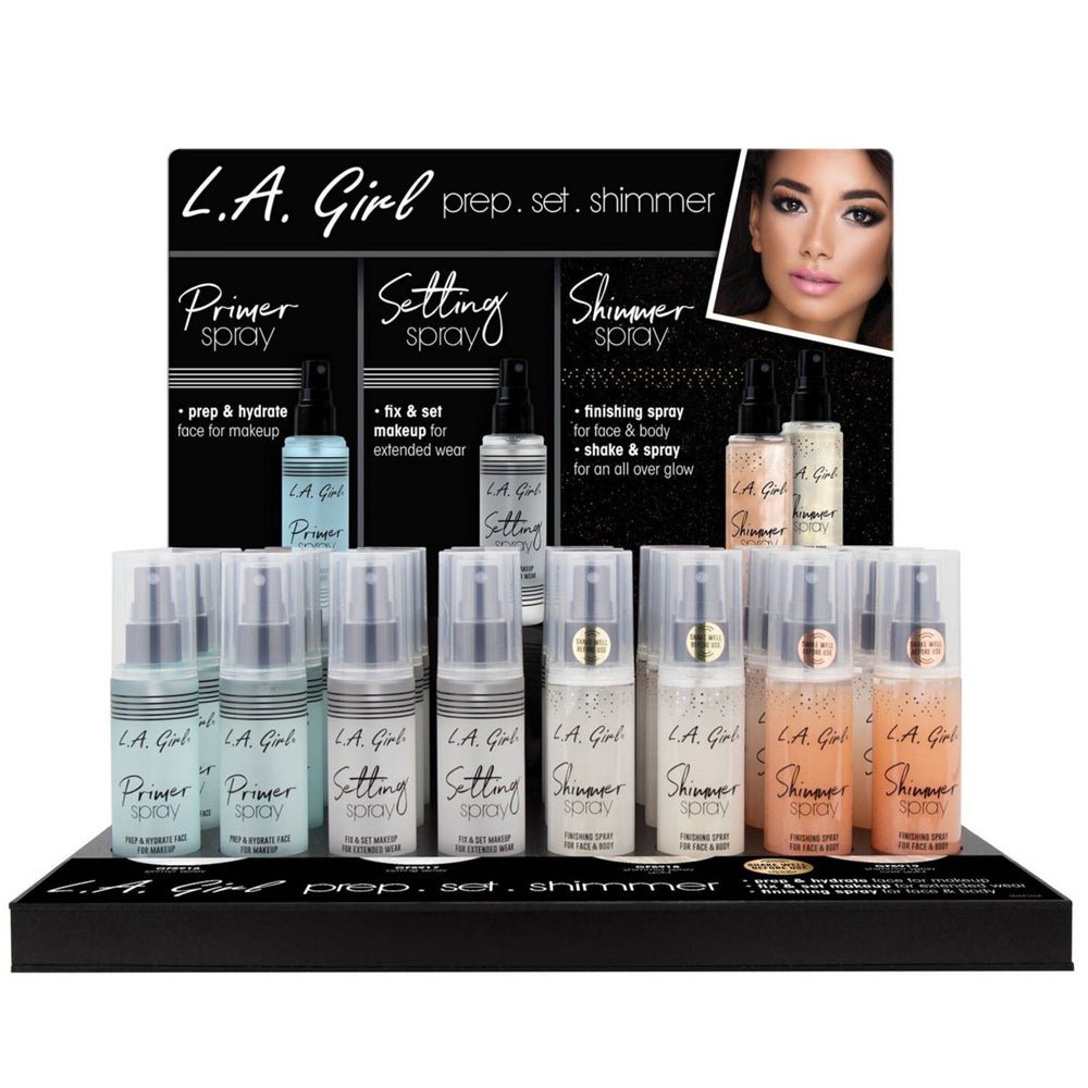 LAG - GPD356 : Prime Set & Shimmer Spray Display Set 24 PC - CosmeticholicCosmeticholicLAGGPD356LAG - GPD356 : Prime Set & Shimmer Spray Display Set 24 PC Wholesale - Cosmeticholic