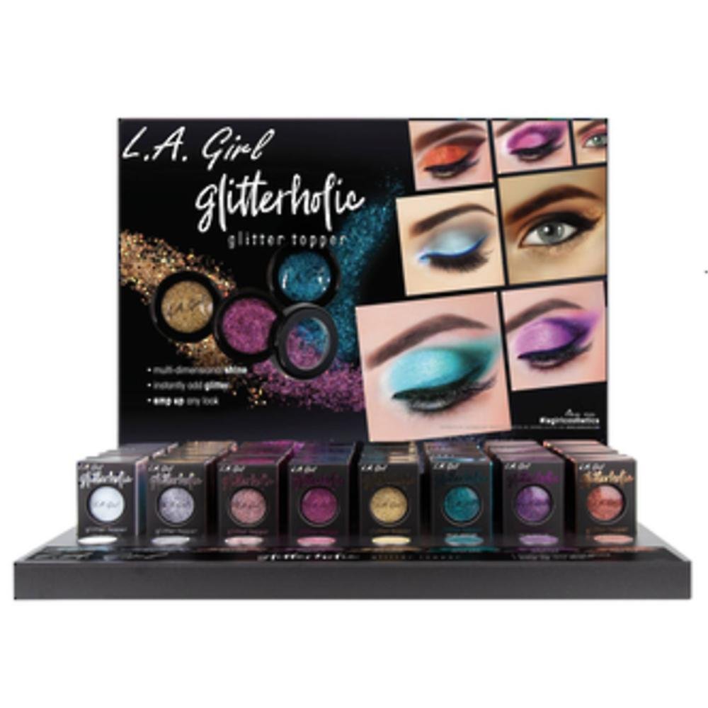 LAG - GPD358 : Glitterholic Glitter Topper Display Set 48 PC - CosmeticholicL.A. GirlLAGGPD358FaceLA Girl Glitterholic Display Set Wholesale - Cosmeticholic