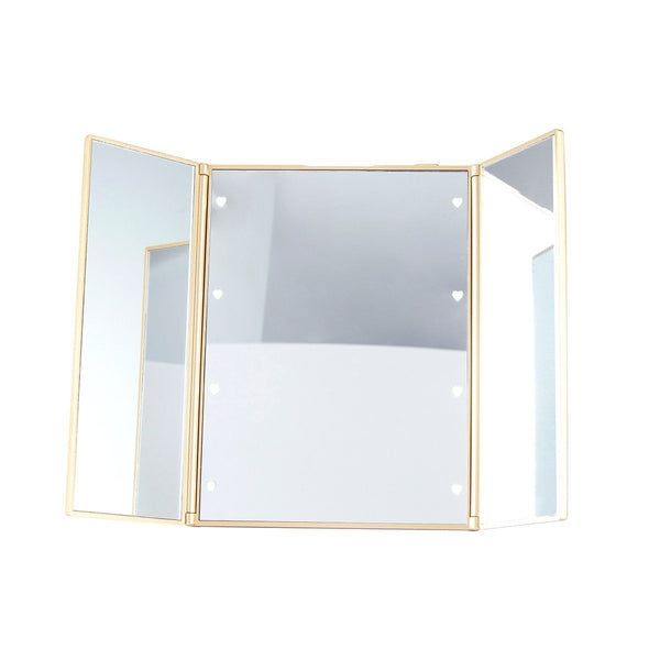 LUR - J02Gold : LED Kickstand Mirror - Gotti Gold - CosmeticholicLurellaLURJ02GoldTools & BrushesLUR - J02Gold : LED Kickstand Mirror - Gotti Gold