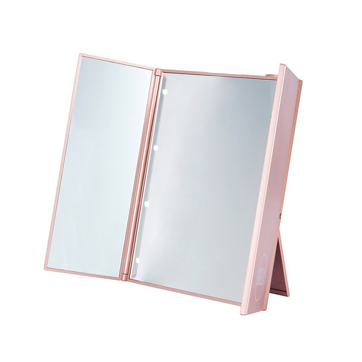 LUR - J02Rosegold : LED Kickstand Mirror - Royal Rose Gold - CosmeticholicLurellaLURJ02RoyalRoseGoldTools & BrushesLUR - J02Rosegold : LED Kickstand Mirror - Royal Rose Gold