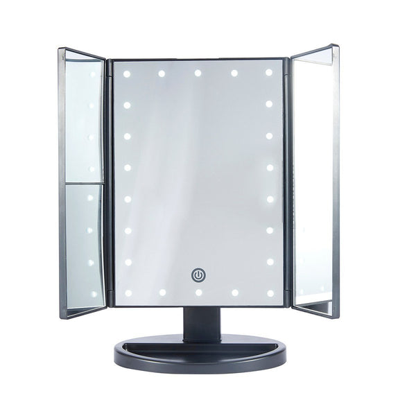 LUR - J08BlACK : LED Desktop Mirrow - Midnight Black - CosmeticholicLurellaLURJ08BlackTools & BrushesLUR - J08BlACK : LED Desktop Mirrow - Midnight Black