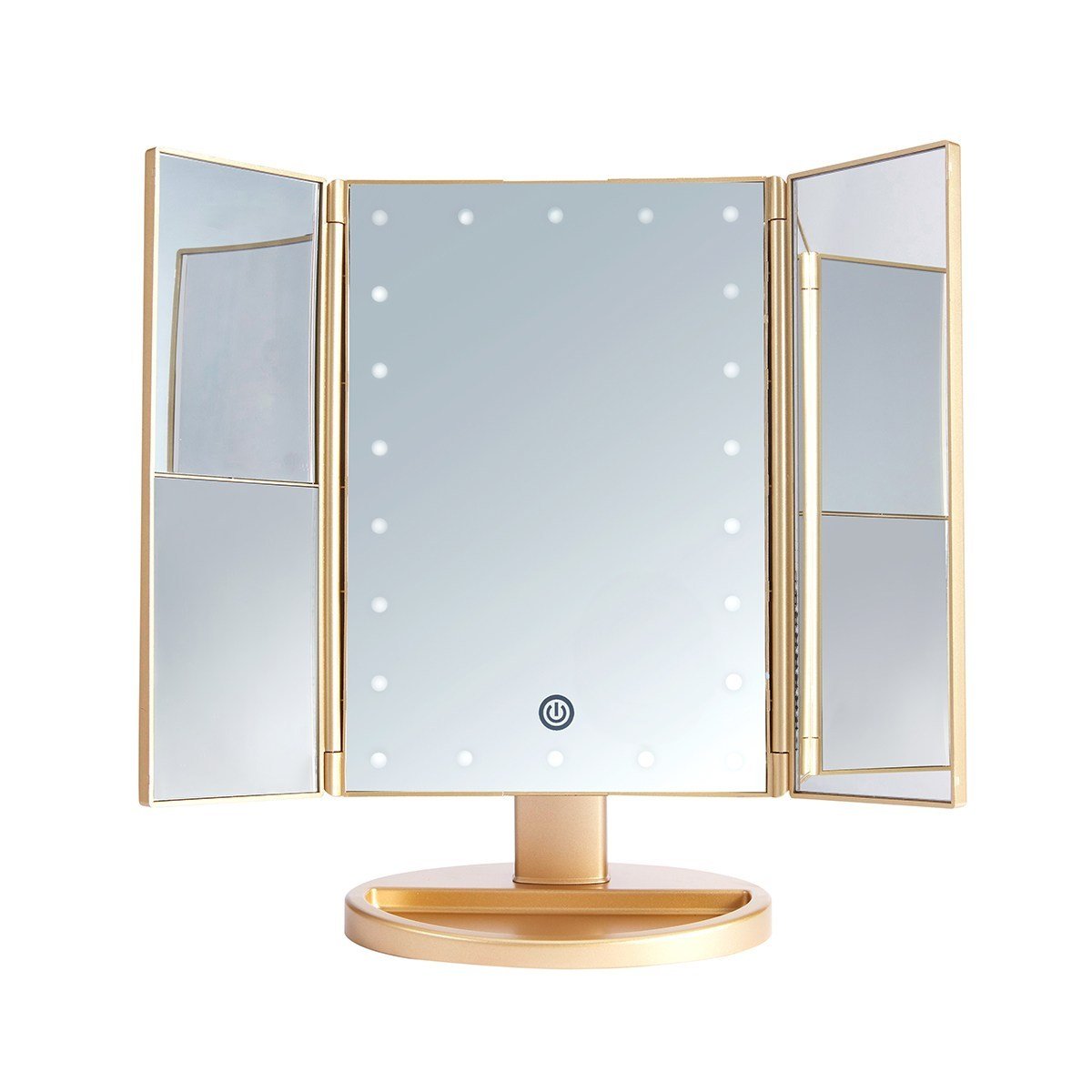 LUR - J08GOLD : LED Desktop Mirrow - Midas Gold - CosmeticholicLurellaLURJ08GOLDTools & BrushesLUR - J08GOLD : LED Desktop Mirrow - Midas Gold