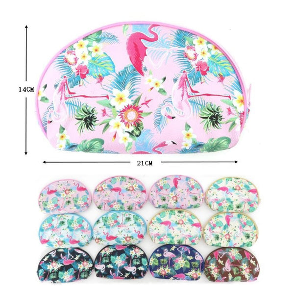 MK - Flamingo Printed Cosmetic & Toiletry Bags BA1834 1DZ - CosmeticholicCosmeticholicMK-BA1834fashion accessoriesMK - Flamingo Printed Cosmetic & Toiletry Bags BA1834 1DZ