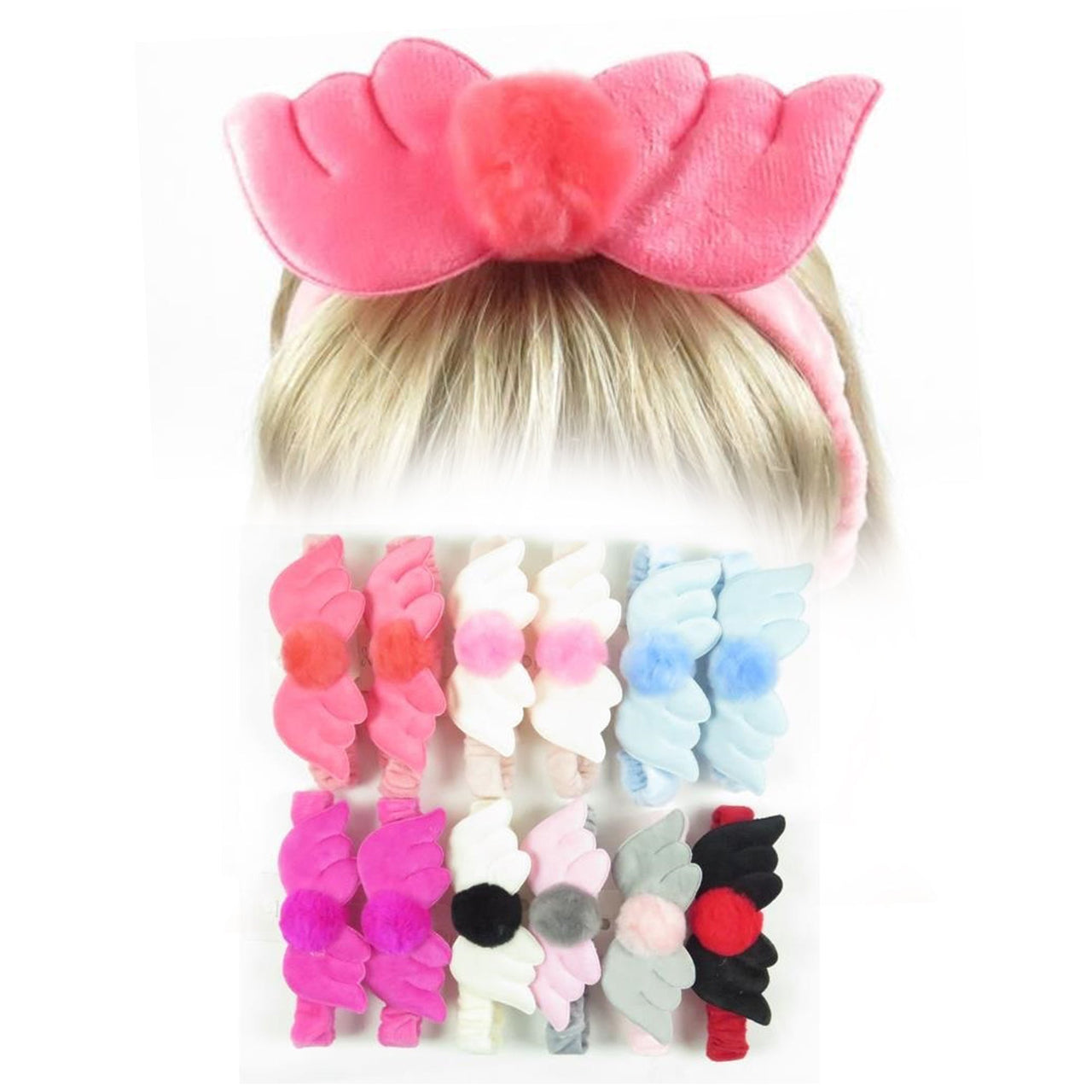 MK - HB967 Spa Cozy Headband with Pom Pom : 1 DZ - CosmeticholicCosmeticholicMKHB967fashion accessoriesMK - HB967 Spa Cozy Headband with Pom Pom : 1 DZ