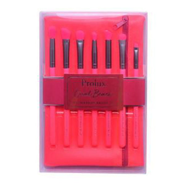 PX - K813 Sun Kissed 7PC Makeup Brush Set - Pink 3 PC - CosmeticholicProluxPXK813PTools & BrushesProlux Sun Kissed 7PC Makeup Brush Set Pink Cosmetic Wholesale - Cosmeticholic
