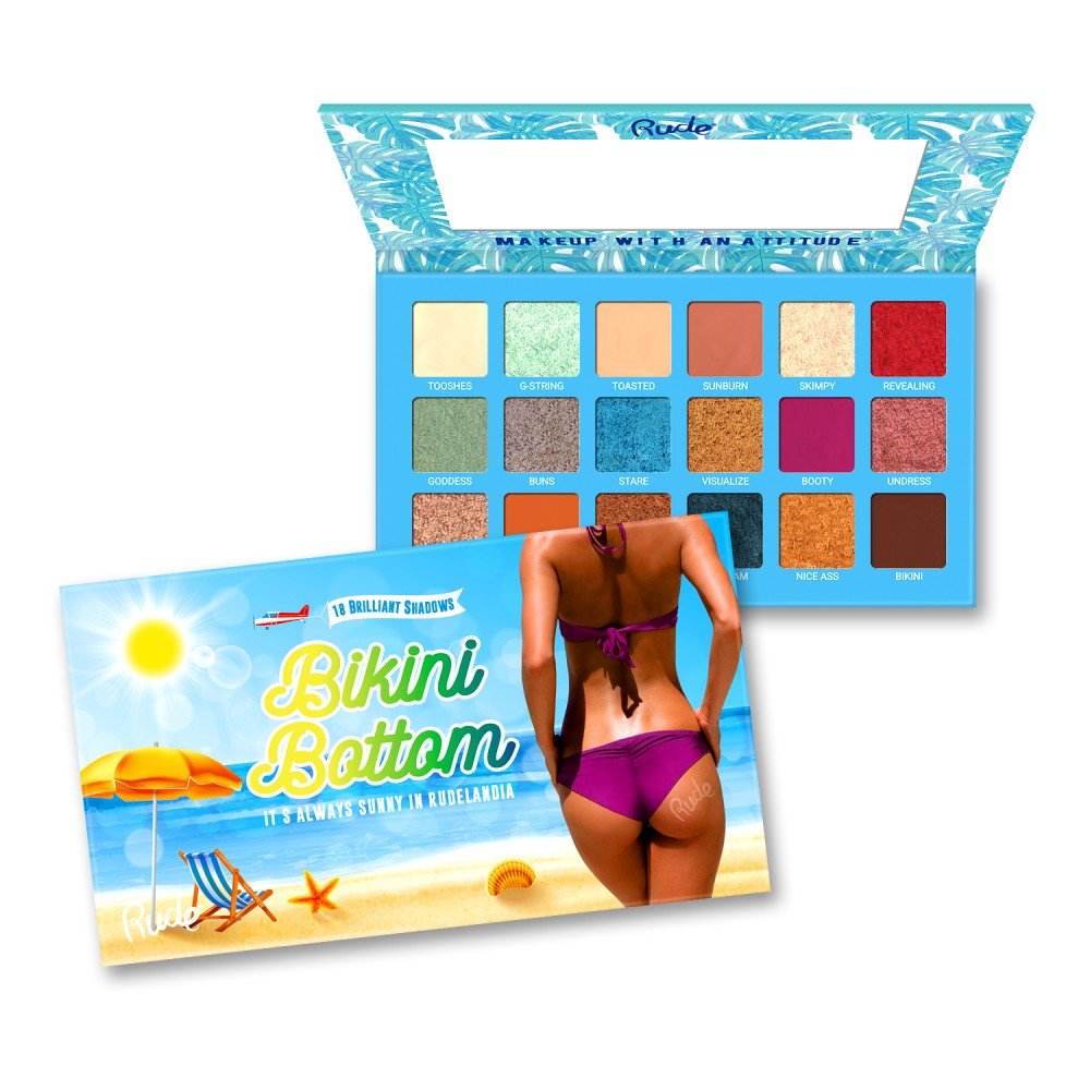 RU - 88003 : Bikini Bottom 18 Eyeshadow Palette 6 PC - CosmeticholicRude88003EyesRude Cosmetics 88003 Bikini Bottom : 18 Eyeshadow Palette Wholesale - Cosmeticholic