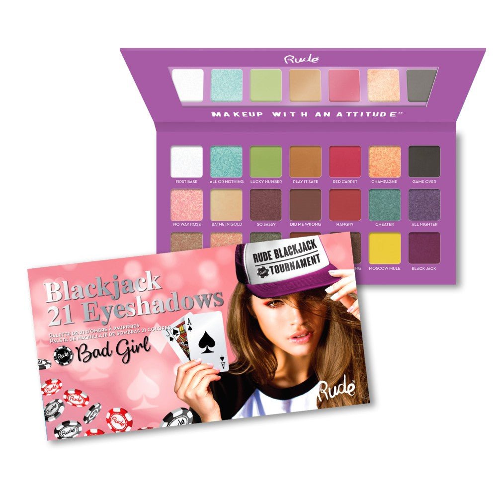 RU - 88061 : Blackjack 21 Eyeshadows - Bad Girl 6 PC - CosmeticholicRude88061EyesRude Cosmetics Blackjack 21 Eyeshadow Bad Girl Wholesale - Cosmeticholic