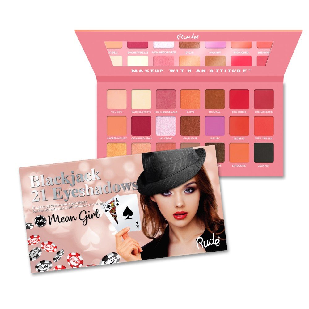 RU - 88062 : Blackjack 21 Eyeshadows - Mean Girl 6 PC - CosmeticholicRude88062EyesRude Cosmetics Blackjack 21 Eyeshadow Mean Girl Wholesale - Cosmeticholic