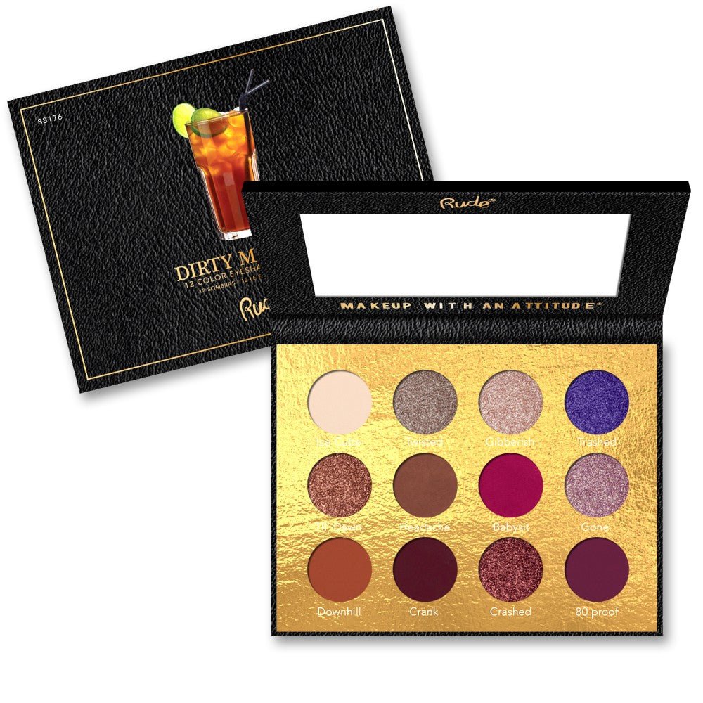 RU - 88176 : Cocktail Party 12 Color Eyeshadow Palette - Dirty Mother 6 PC - CosmeticholicRude88176EyesRU - 88176 : Cocktail Party 12 Color Eyeshadow Palette - Dirty Mother 6 PC