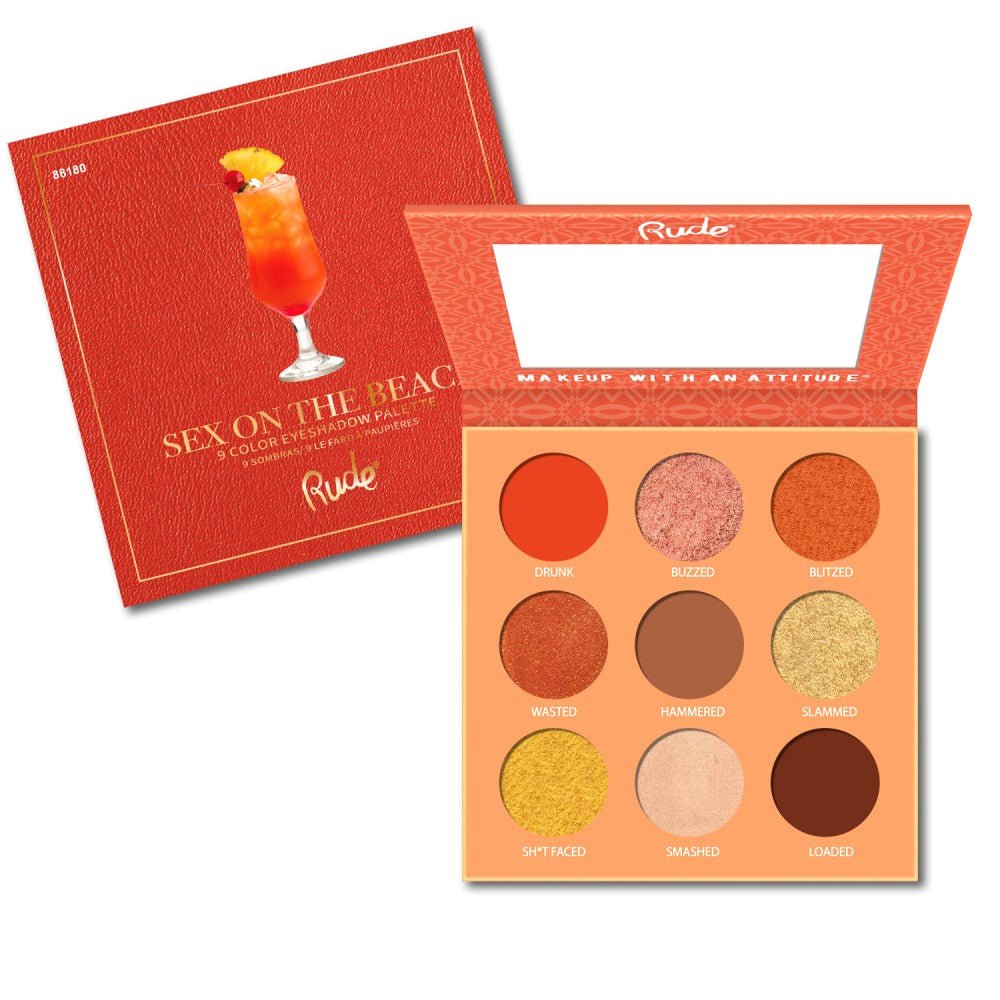 RU - 88180 : Cocktail Party 9 Color Eyeshadow Palette - Sex on The Beach 6 PC - CosmeticholicRude88180EyesRude Cosmetics 88180 Sex On The Beach : Cocktail Party 9 Color Eyeshadow Palette Wholesale - Cosmeticholic