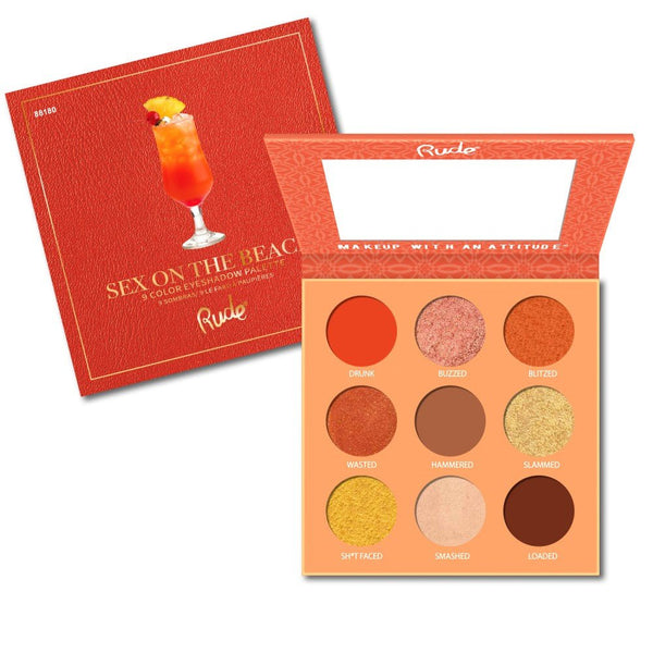 RU - 88180 : Cocktail Party 9 Color Eyeshadow Palette - Sex on The Beach 6 PC - CosmeticholicRude88180EyesRude Cosmetics 88180 Sex On The Beach : Cocktail Party 9 Color Eyeshadow Palette Wholesale - Cosmeticholic