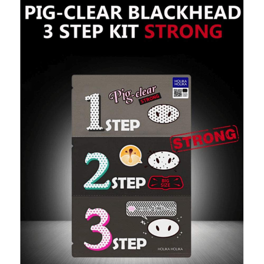 RW - Holika Holika Pig Nose Clear Black Head 3 - Step Kit 'Strong' : 5 Packs - CosmeticholicCosmeticholicRBHOLPN3Sskincare & BodyRW - Holika Holika Pig Nose Clear Black Head 3 - Step Kit 'Strong' : 5 Packs