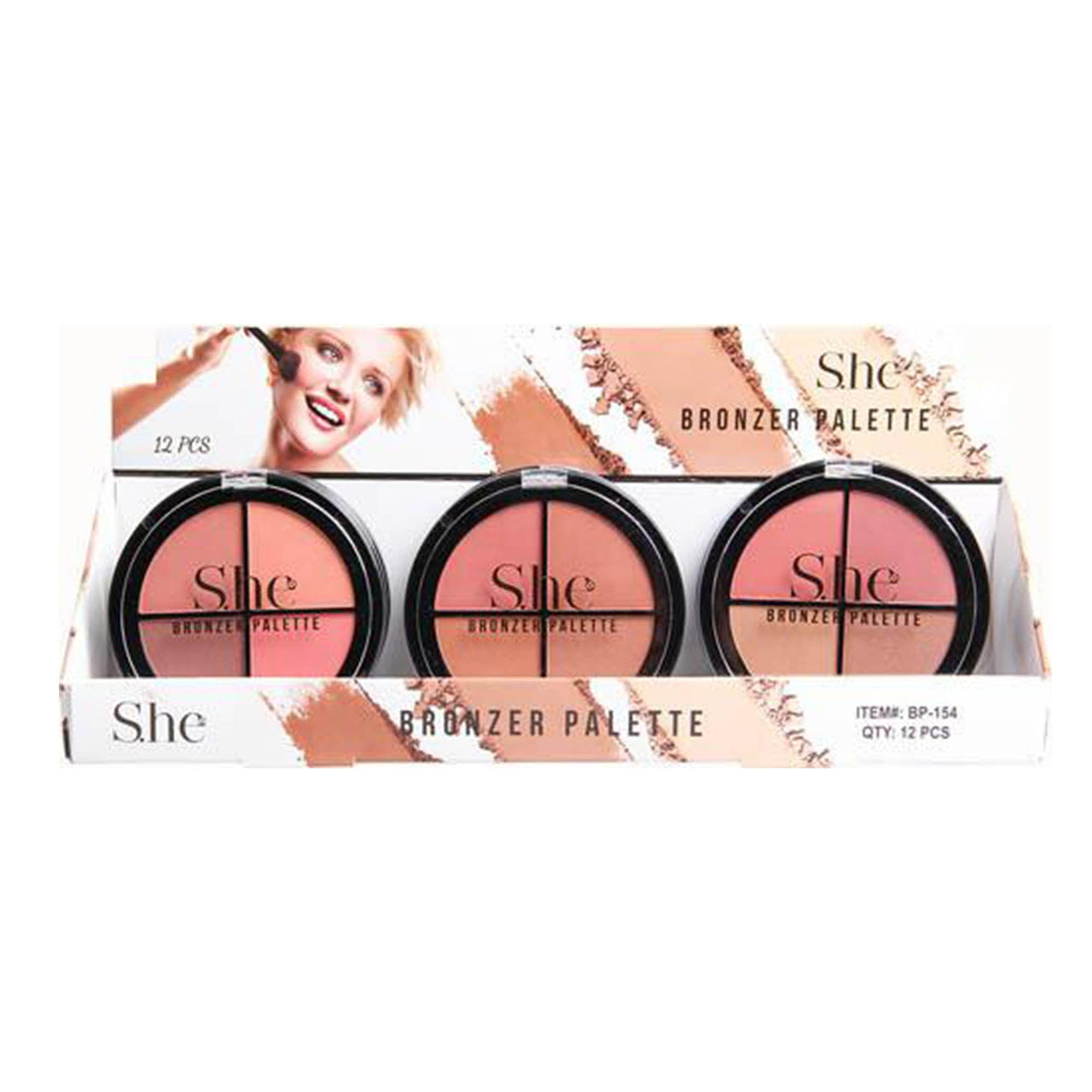 SH - BP154 Bronzer Palette : 1 DZ - CosmeticholicS.heSHBP154FaceSH - BP154 Bronzer Palette : 1 DZ