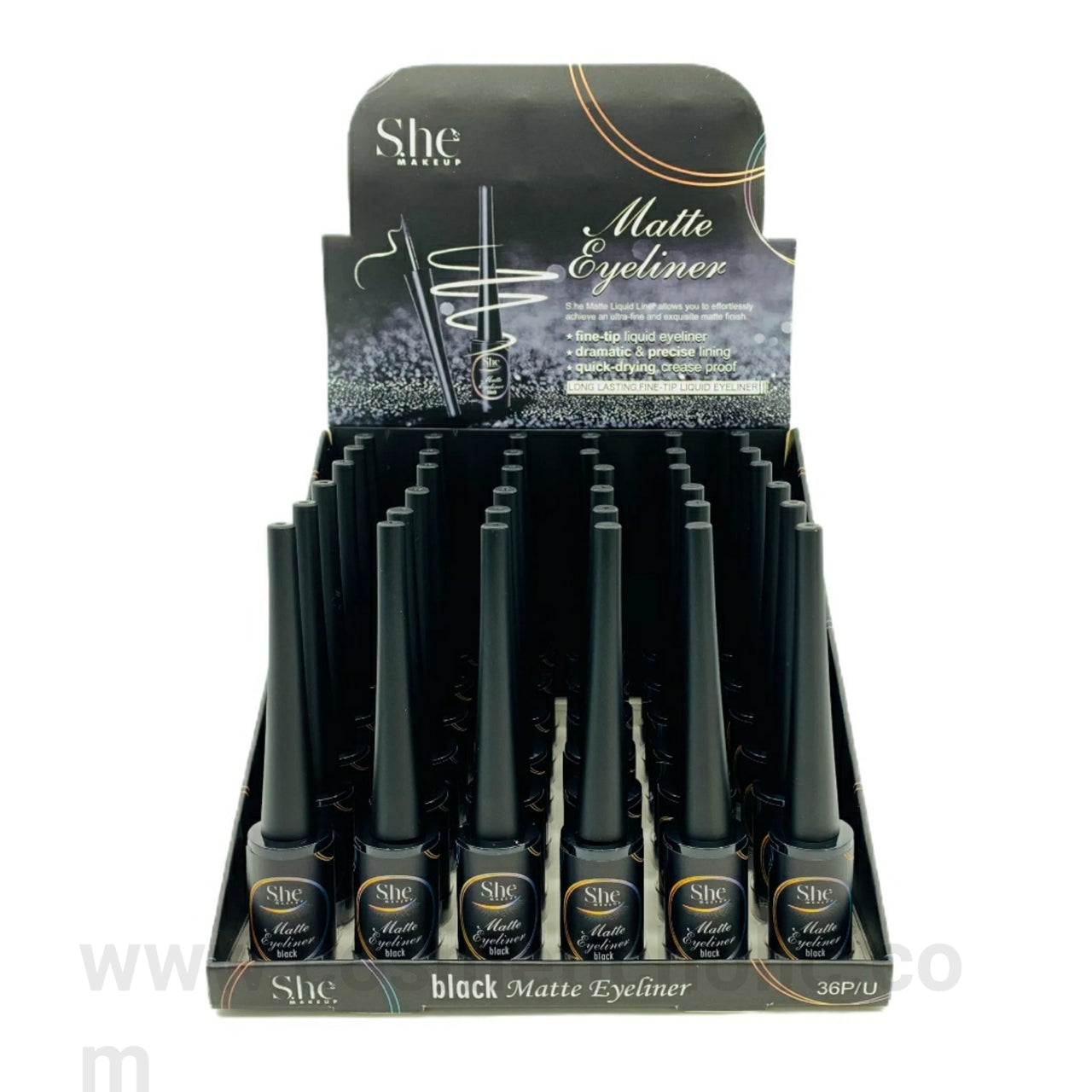 SH - EL02M : Black Matte Eyeliner 3 DZ - Cosmeticholics.heSHEL02MBKEyesSH - EL02M : Black Matte Eyeliner 3 DZ