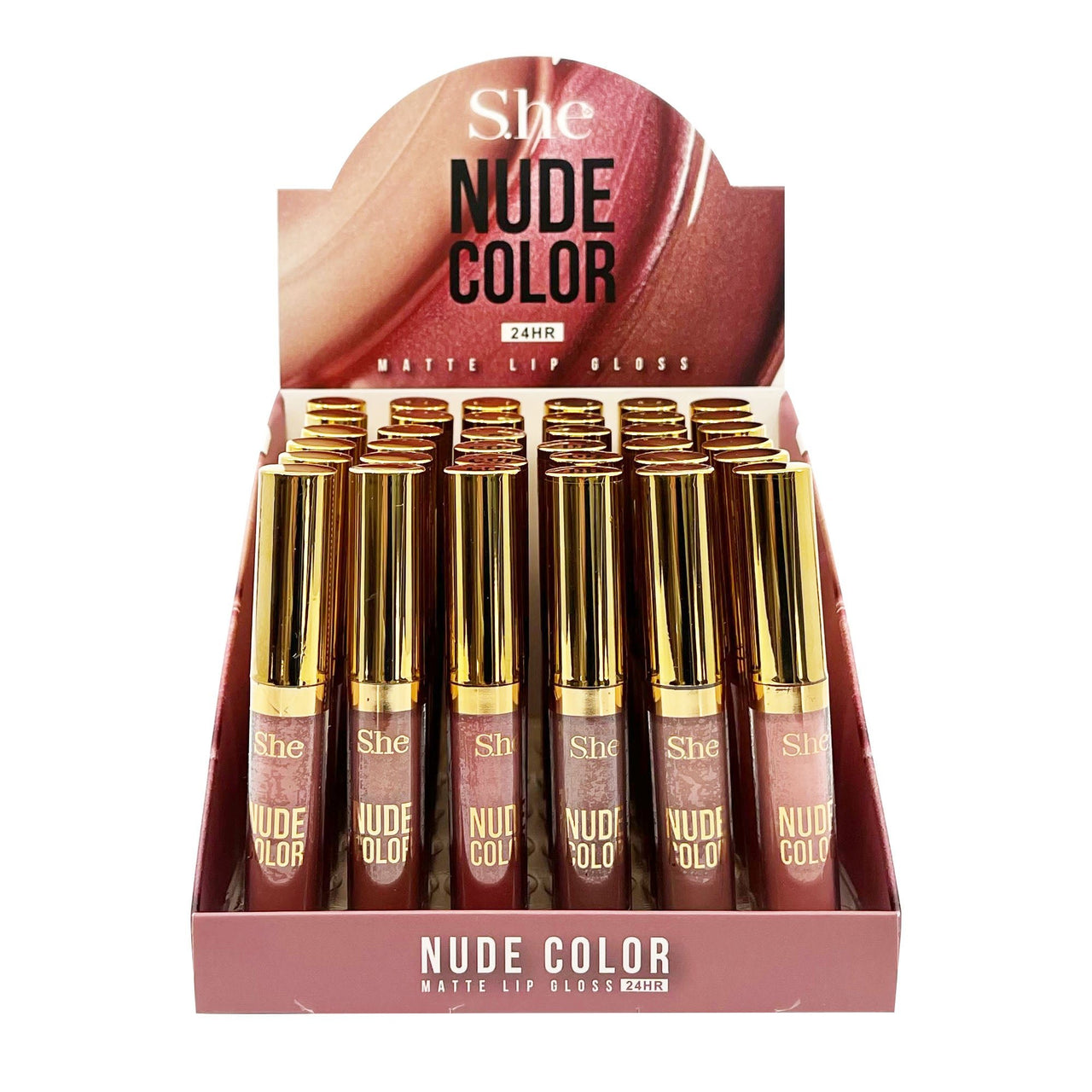 SH - LG470 Nude Color Matte Lip Gloss 24HR : 3 DZ - CosmeticholicS.heSHLG470LipsSH - LG470 Nude Color Matte Lip Gloss 24HR : 3 DZ